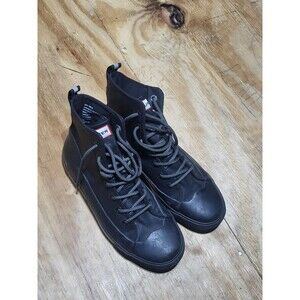 Hunter for Target Adult Unisex Lace Up Dipped Canva Boot Mens 8 /Women 10 Black